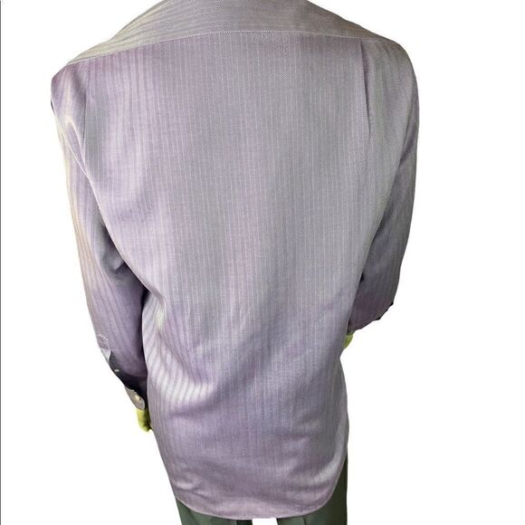 Like New Men's Faconnable L/S Lavender Dress Shirt with Front Pocket - Picture 2 of 7